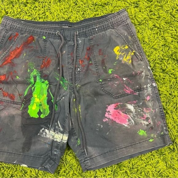 Dis tressed Ink Stained Shorts - Picture 7 of 12
